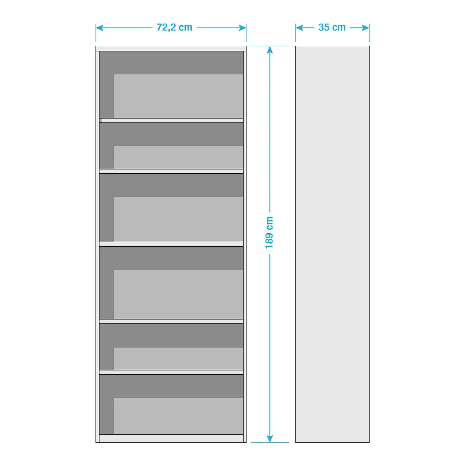 Maja Möbel Bibliothèque Mölln II - Imitation chêne Sonoma – Image 3