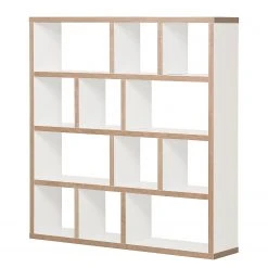 Temahome Étagère Berlin - Blanc mat - Blanc / Marron clair - 150 x 159 cm