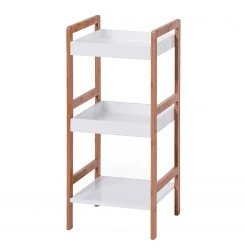 Zeller Etagère Alvin I - Bambou / blanc - Vernis