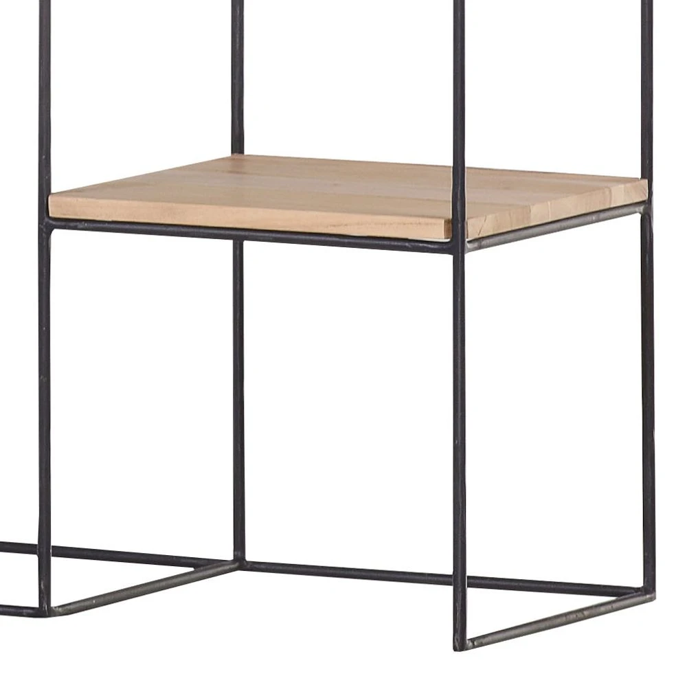 Red Living Étagère Soltas - Acacia massif / Métal - Acacia / Noir – Image 3