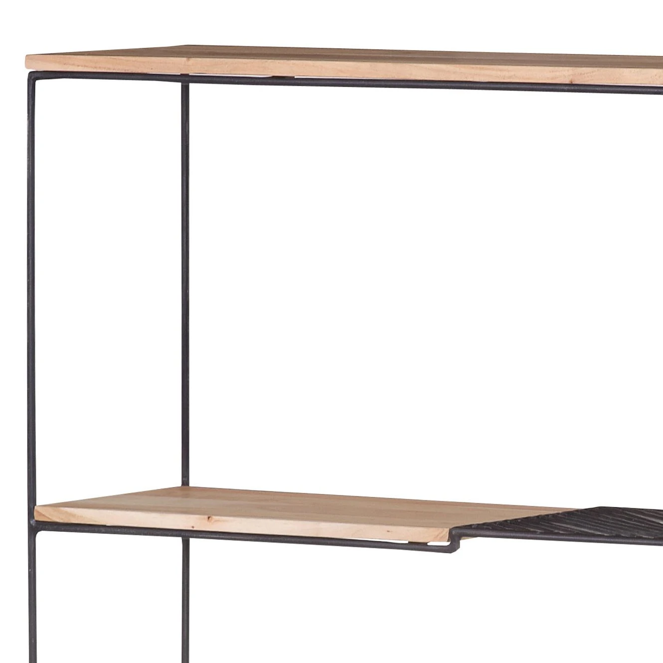 Red Living Étagère Soltas - Acacia massif / Métal - Acacia / Noir – Image 4
