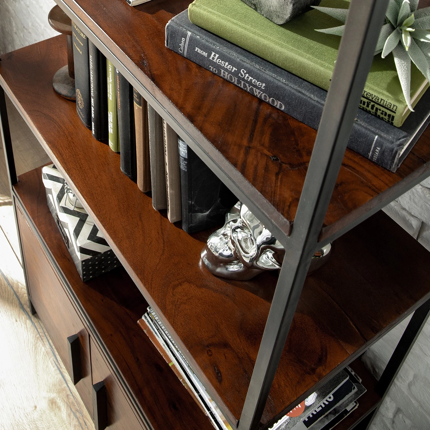 Ars manufacti Étagère Woodson IV - Acacia massif / Fer - Acacia brun – Image 6