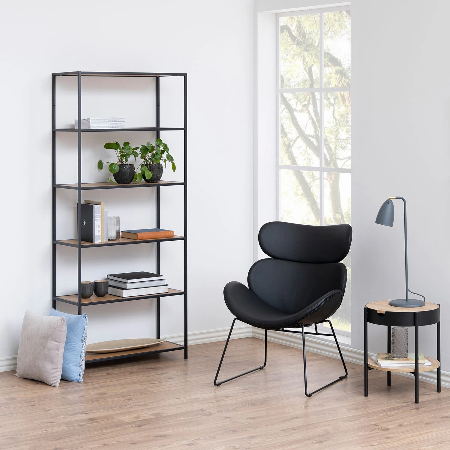 Red Living Étagère Coogee III - Imitation chêne sauvage / Noir - Imitation chêne sauvage - Hauteur : 185 cm – Image 2