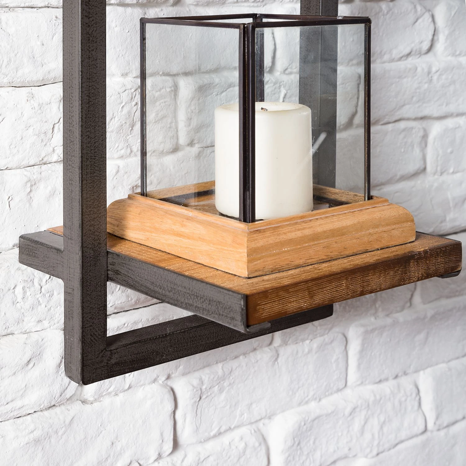 Ars manufacti Étagères murales Manchester (3 éléments) - Acacia massif / Métal - Acacia / Anthracite – Image 10