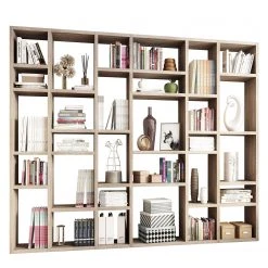 Loftscape Bibliothèque Emporior IV - Imitation chêne de Sonoma - Largeur : 260 cm