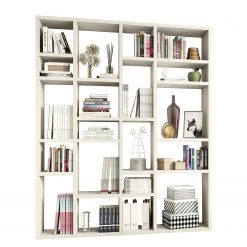 Loftscape Bibliothèque Emporior IV - Blanc crème - Largeur : 179 cm