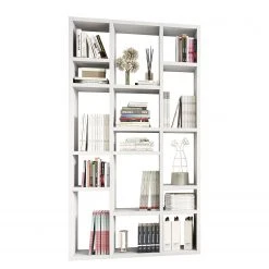 Loftscape Bibliothèque Emporior IV - Blanc brillant - Largeur : 120 cm