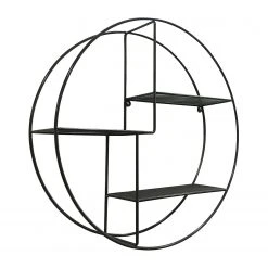Red Living Étagère murale Petrela - Métal - Noir