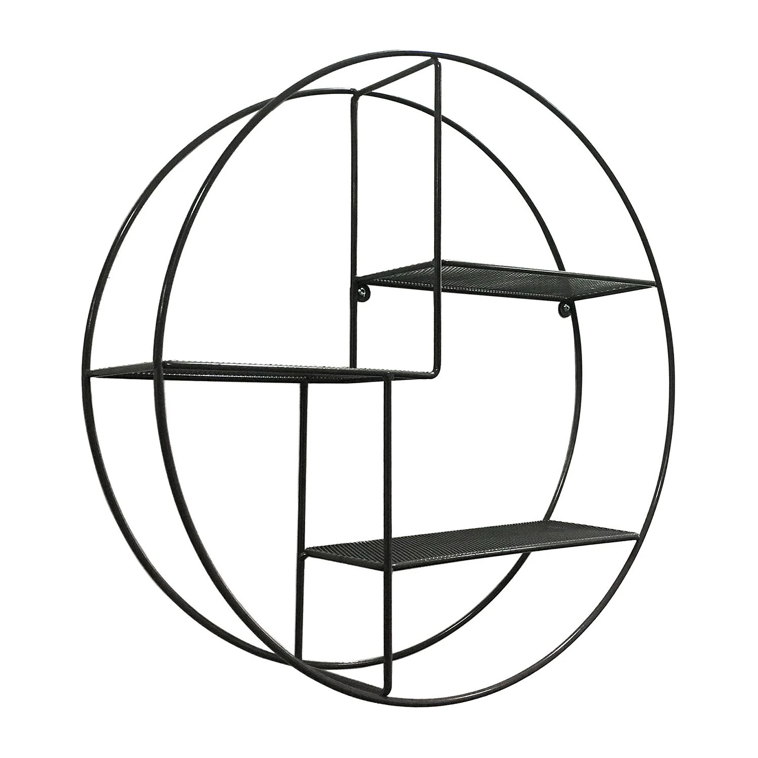 Red Living Étagère murale Petrela - Métal - Noir