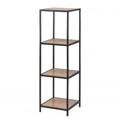 Red Living Étagère Coogee IX - Imitation chêne sauvage / Noir - Hauteur : 120 cm