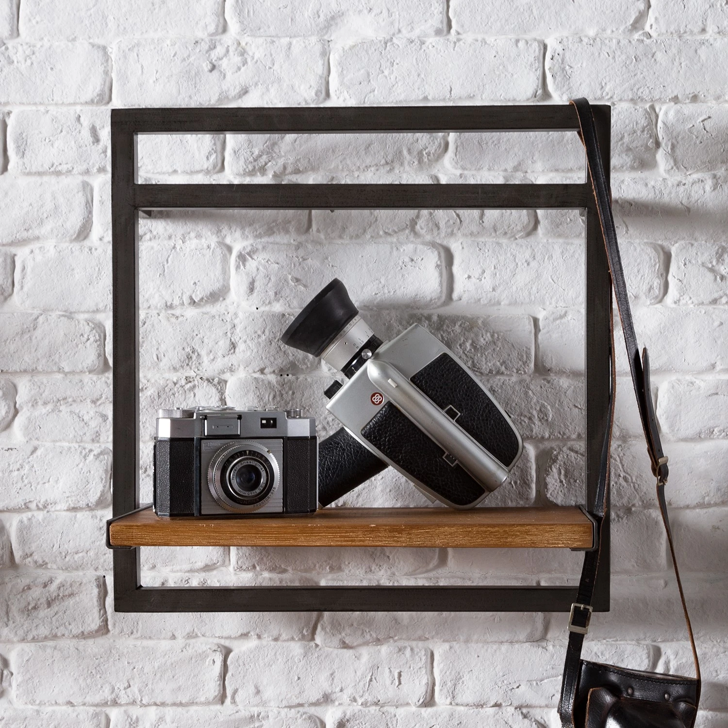 Ars manufacti Étagères murales Manchester IV (6 élém.) - Acacia massif / Métal - Acacia / Anthracite – Image 7