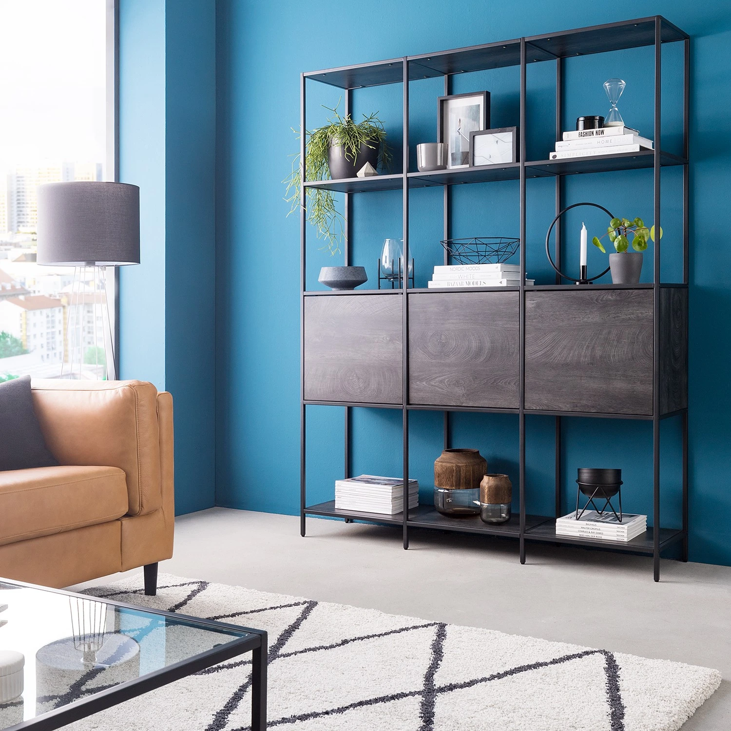 Fredriks Étagère Meon III - Chêne gris - Largeur : 150 cm – Image 2