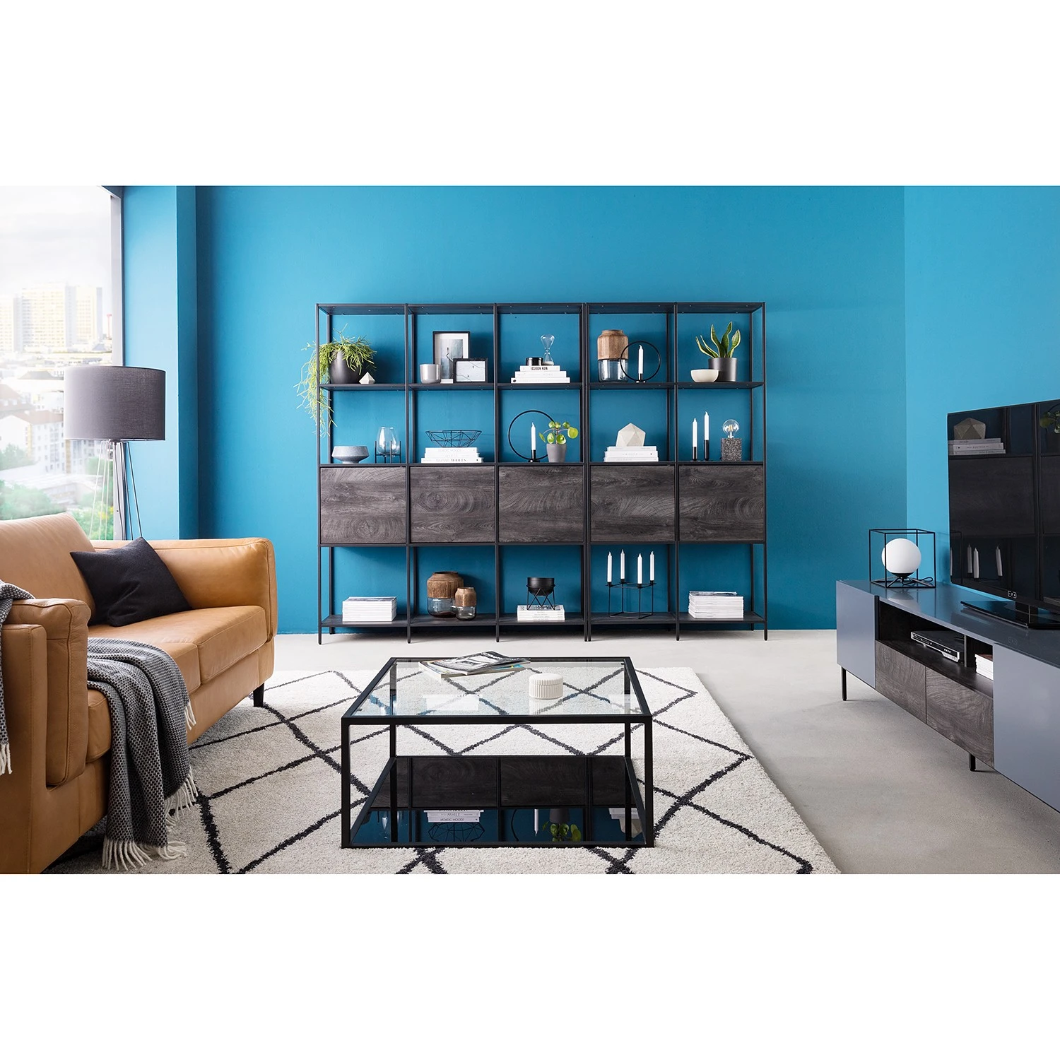 Fredriks Étagère Meon III - Chêne gris - Largeur : 150 cm – Image 5