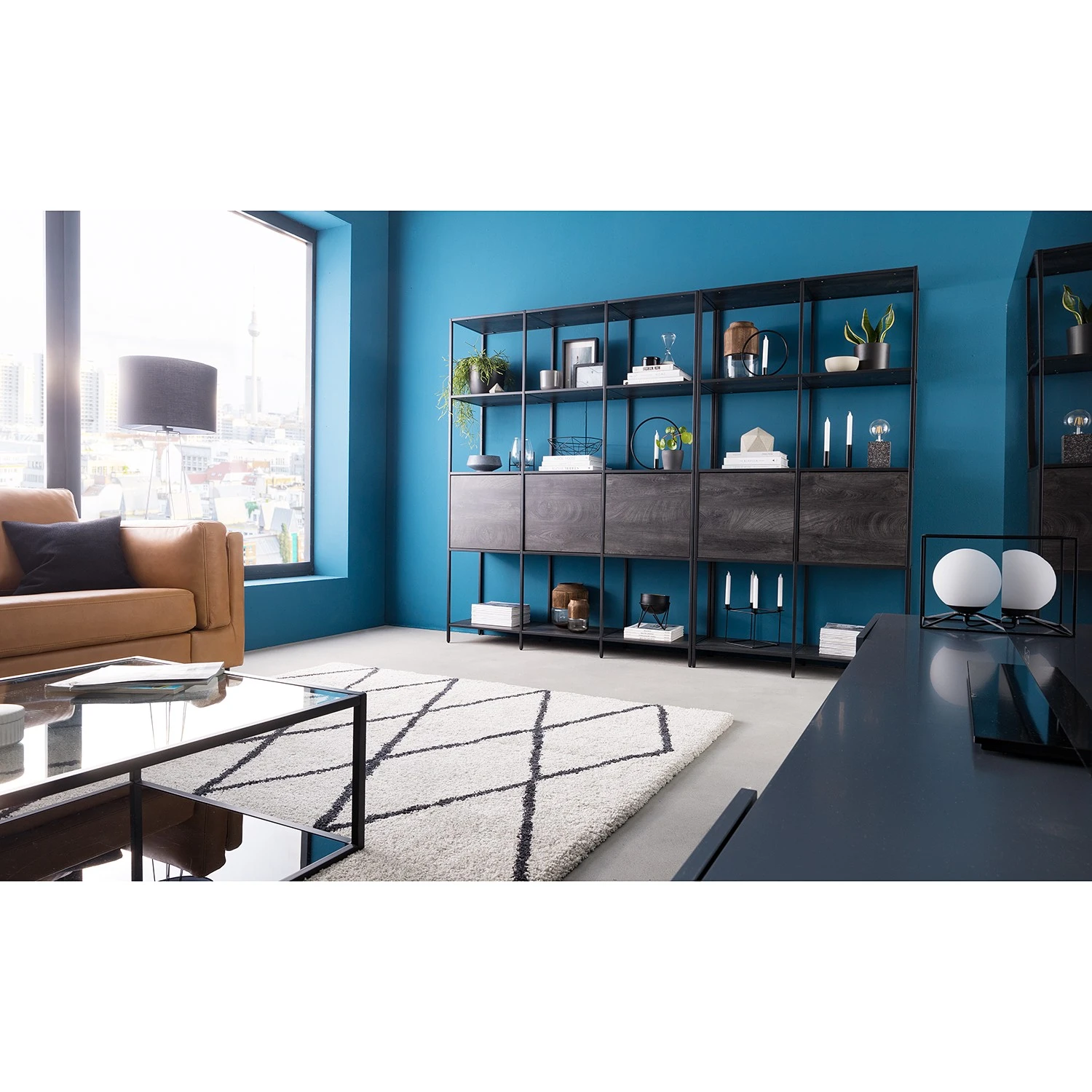 Fredriks Étagère Meon III - Chêne gris - Largeur : 150 cm – Image 4