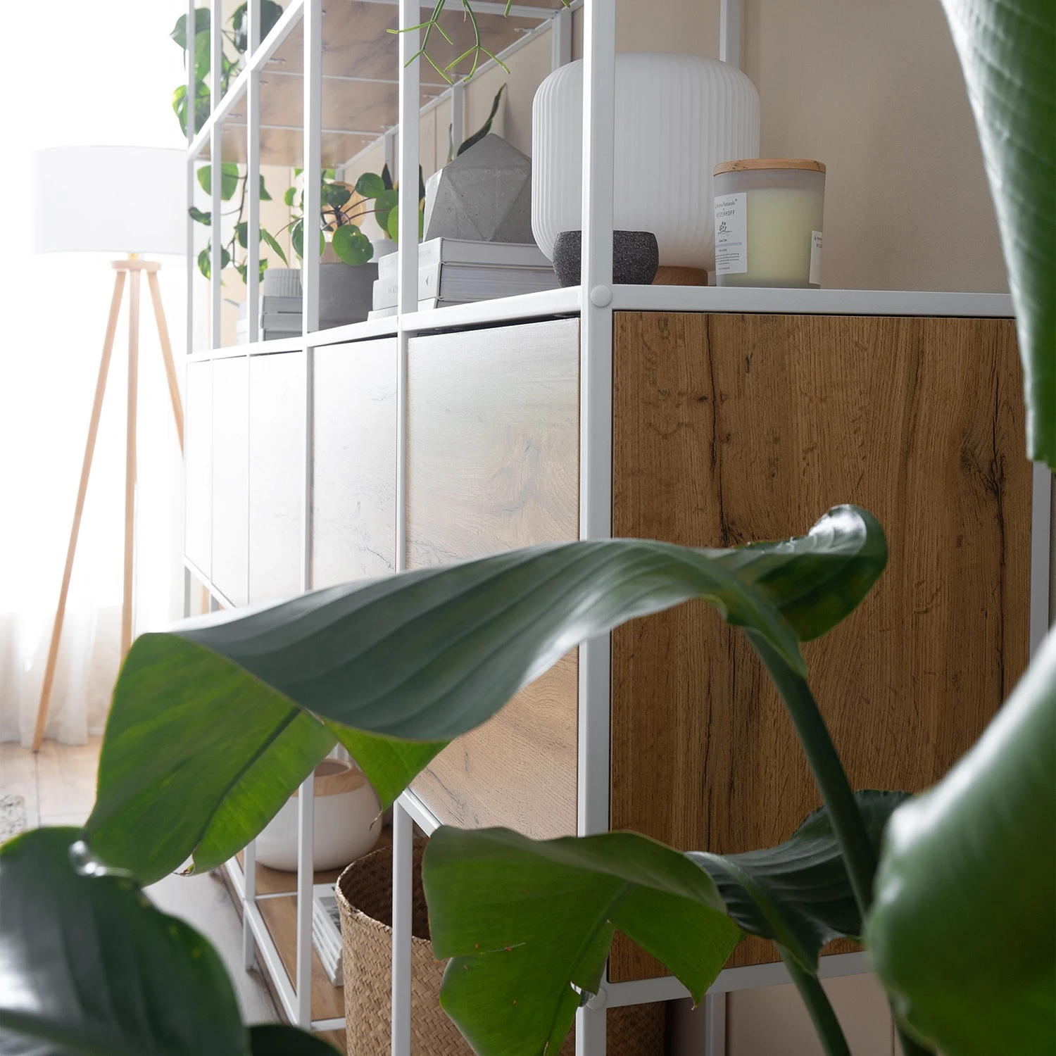 Fredriks Étagère Meon III - Imitation chêne - Largeur : 101 cm – Image 15