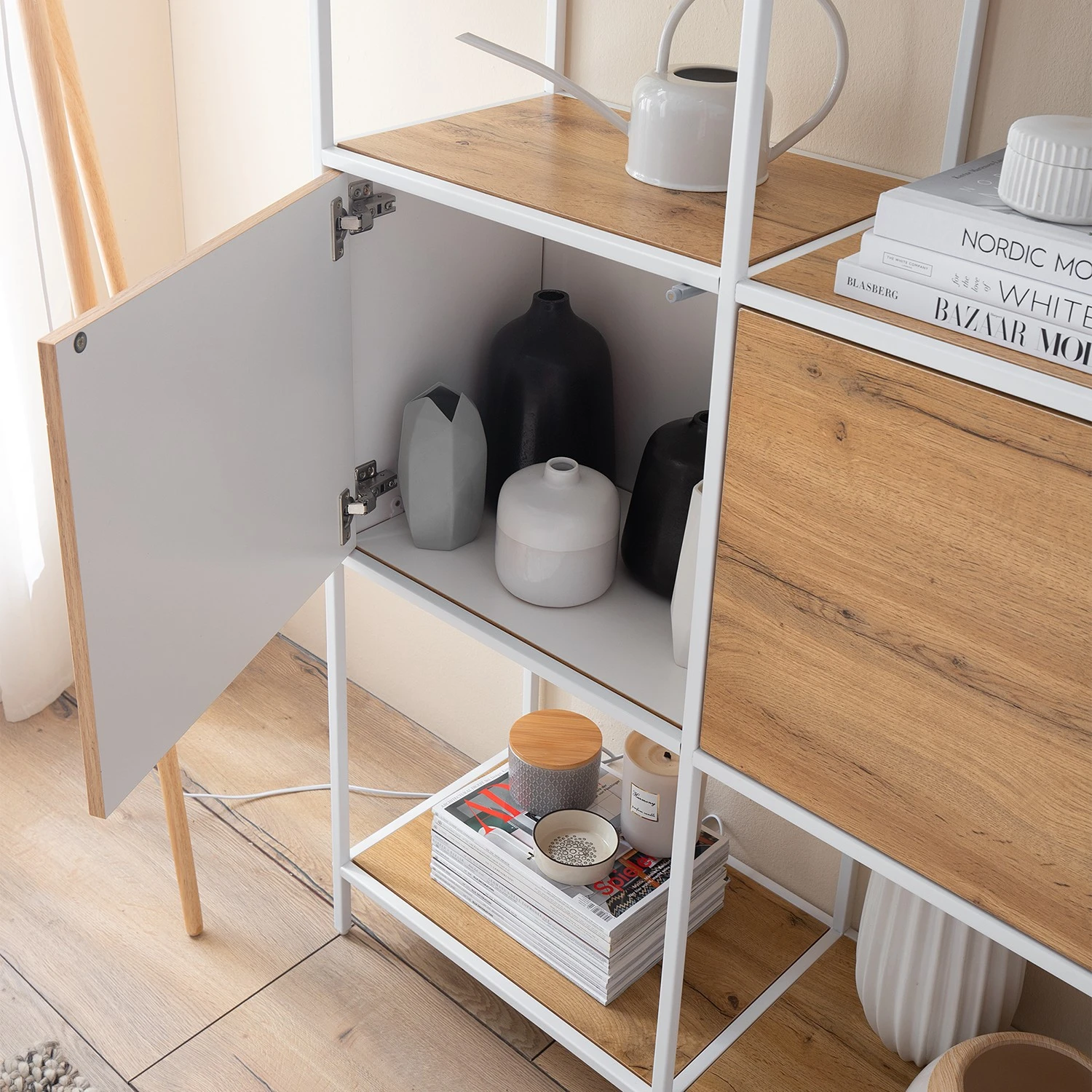 Fredriks Étagère Meon III - Imitation chêne - Largeur : 101 cm – Image 16