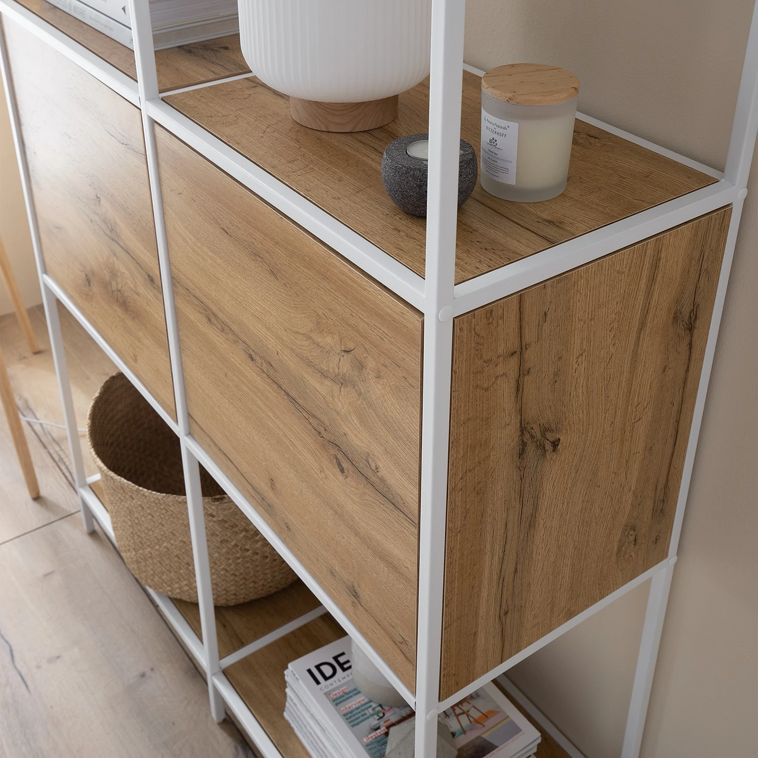 Fredriks Étagère Meon III - Imitation chêne - Largeur : 101 cm – Image 25