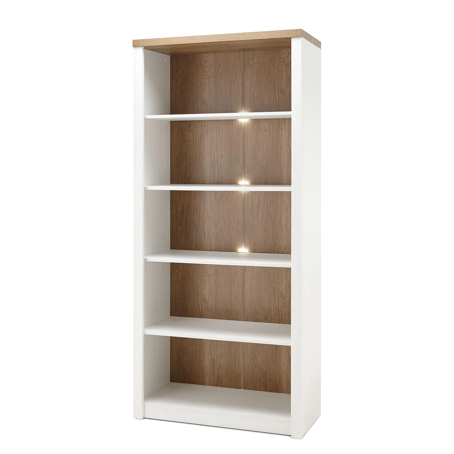 Norrwood Étagère Proville I - Imitation chêne blanc / Imitation chêne