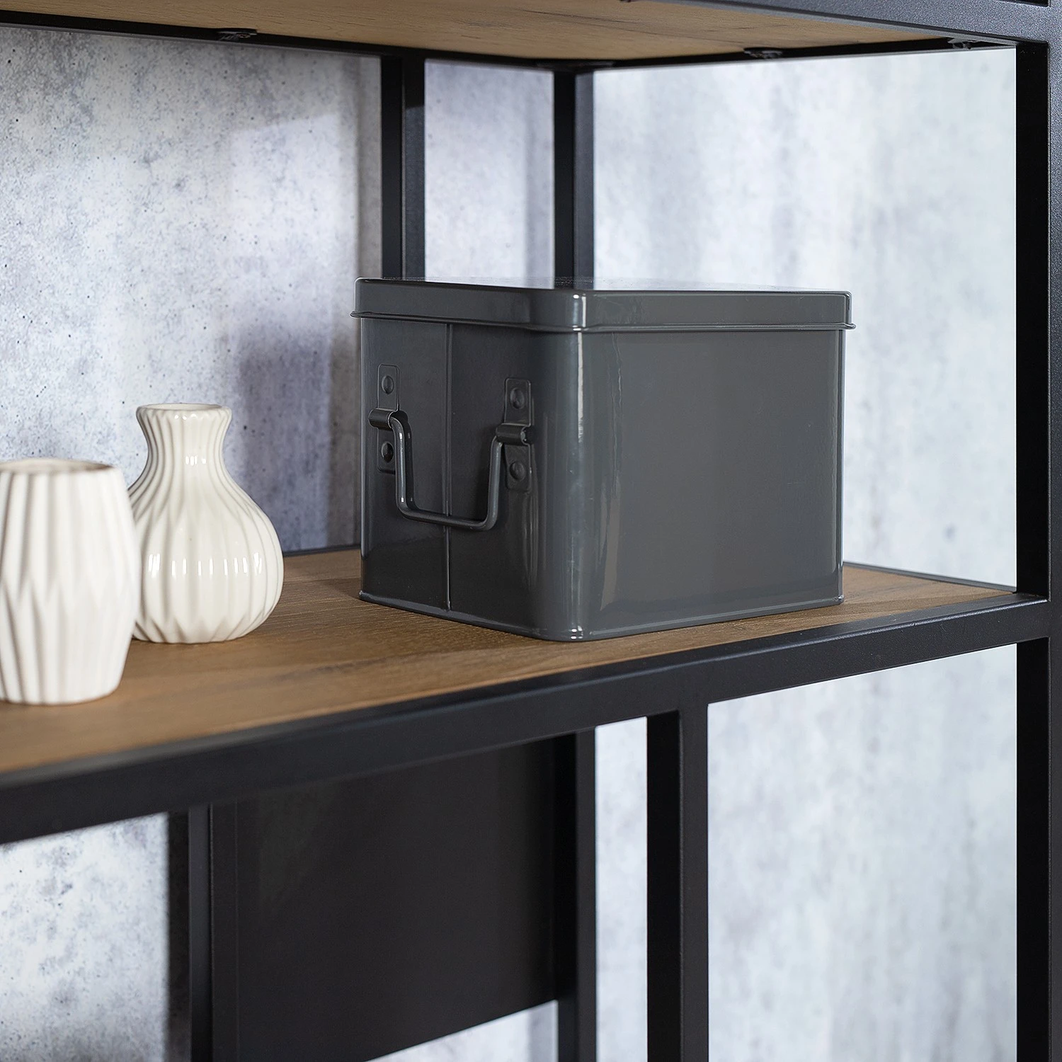 Studio Copenhagen Étagère Flox II - Placage en bois véritable / Métal -Chêne / Noir – Image 11