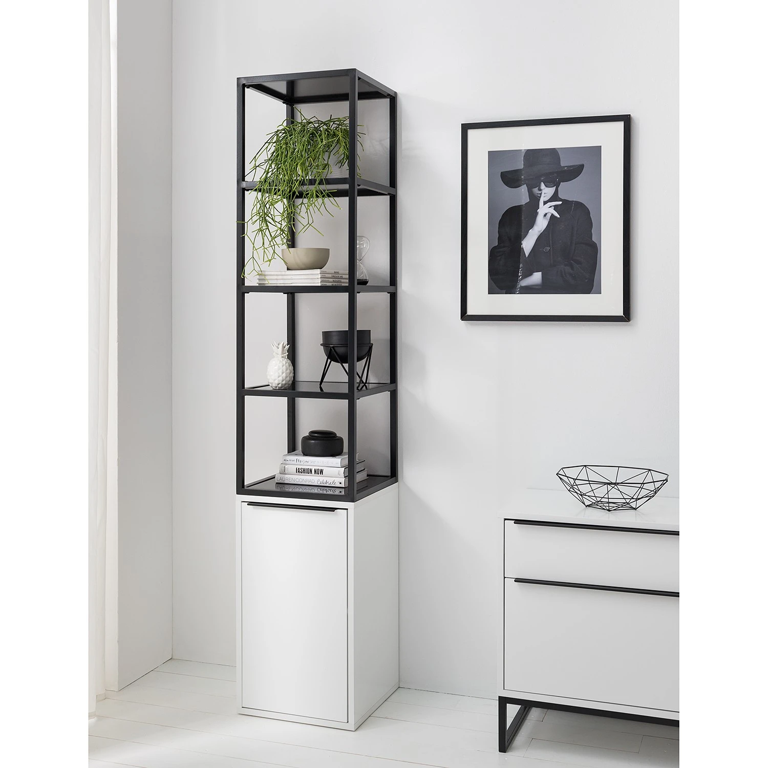 Fredriks Étagère White Hall - Blanc mat / Noir – Image 2