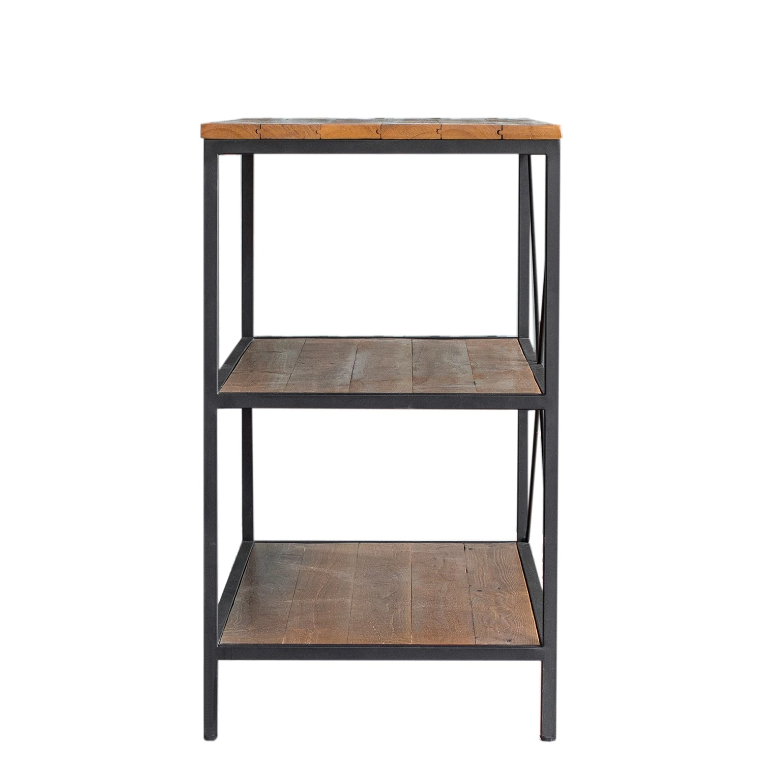 Ars manufacti Étagère Grasby I - Pin recyclé / Métal - Pin foncé / Noir – Image 5