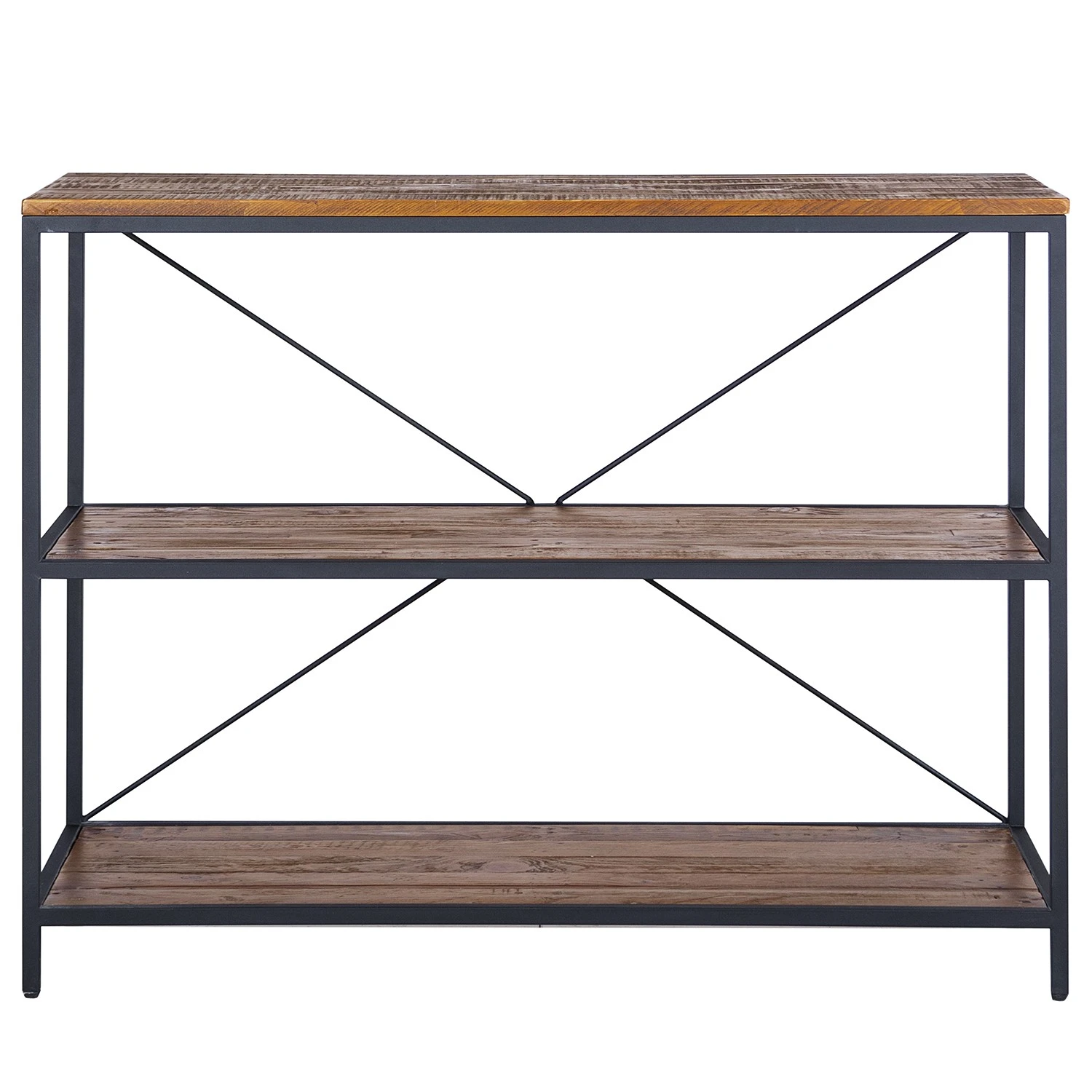 Ars manufacti Étagère Grasby I - Pin recyclé / Métal - Pin foncé / Noir – Image 3