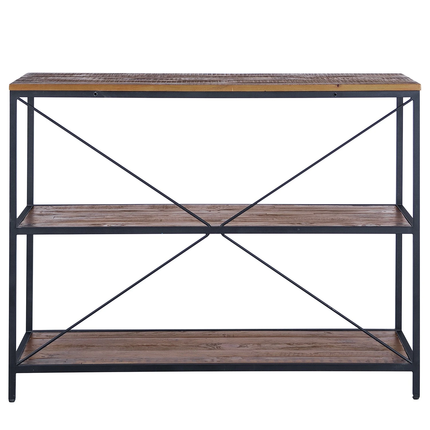 Ars manufacti Étagère Grasby I - Pin recyclé / Métal - Pin foncé / Noir – Image 4