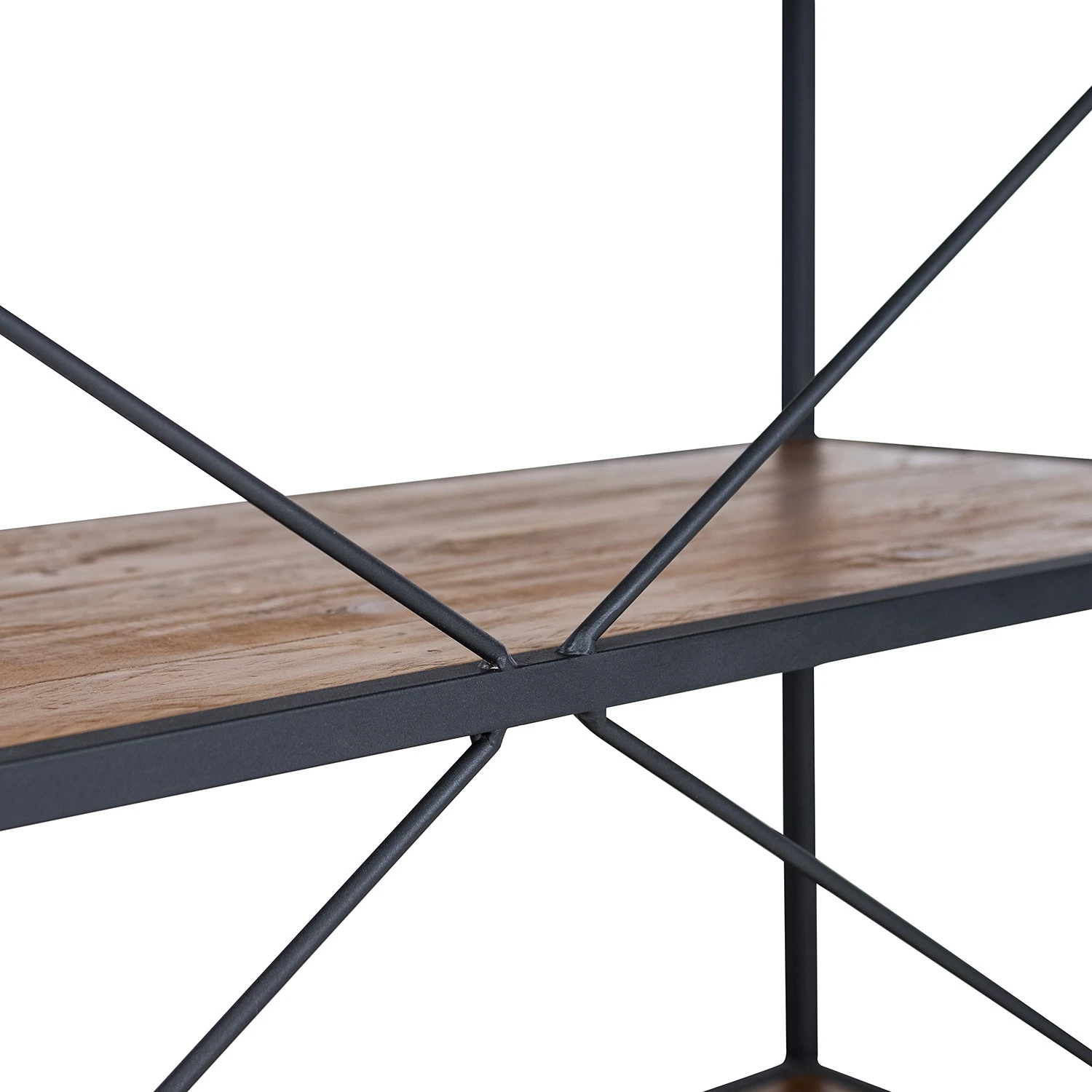 Ars manufacti Étagère Grasby I - Pin recyclé / Métal - Pin foncé / Noir – Image 9