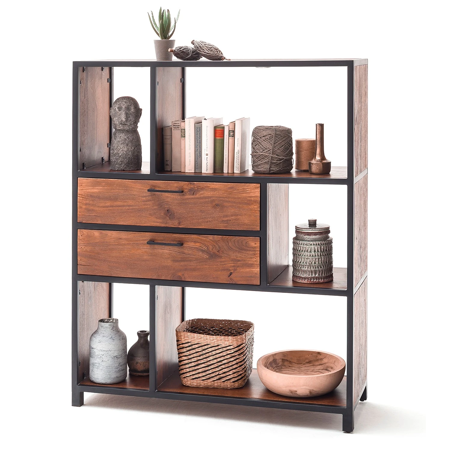 Ars manufacti Étagère Moboki - Manguier massif / Métal - Manguier foncé / Noir – Image 6