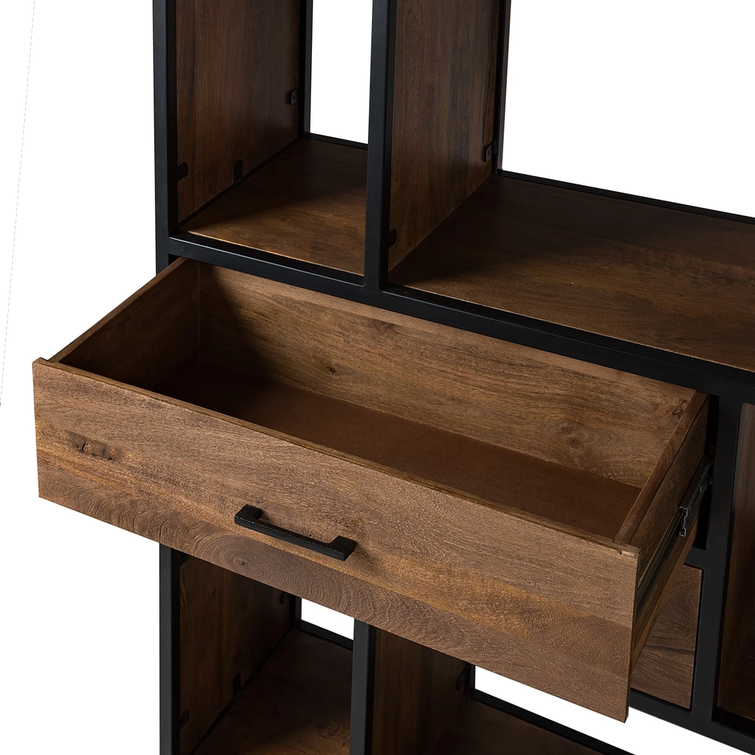 Ars manufacti Étagère Moboki - Manguier massif / Métal - Manguier foncé / Noir – Image 15