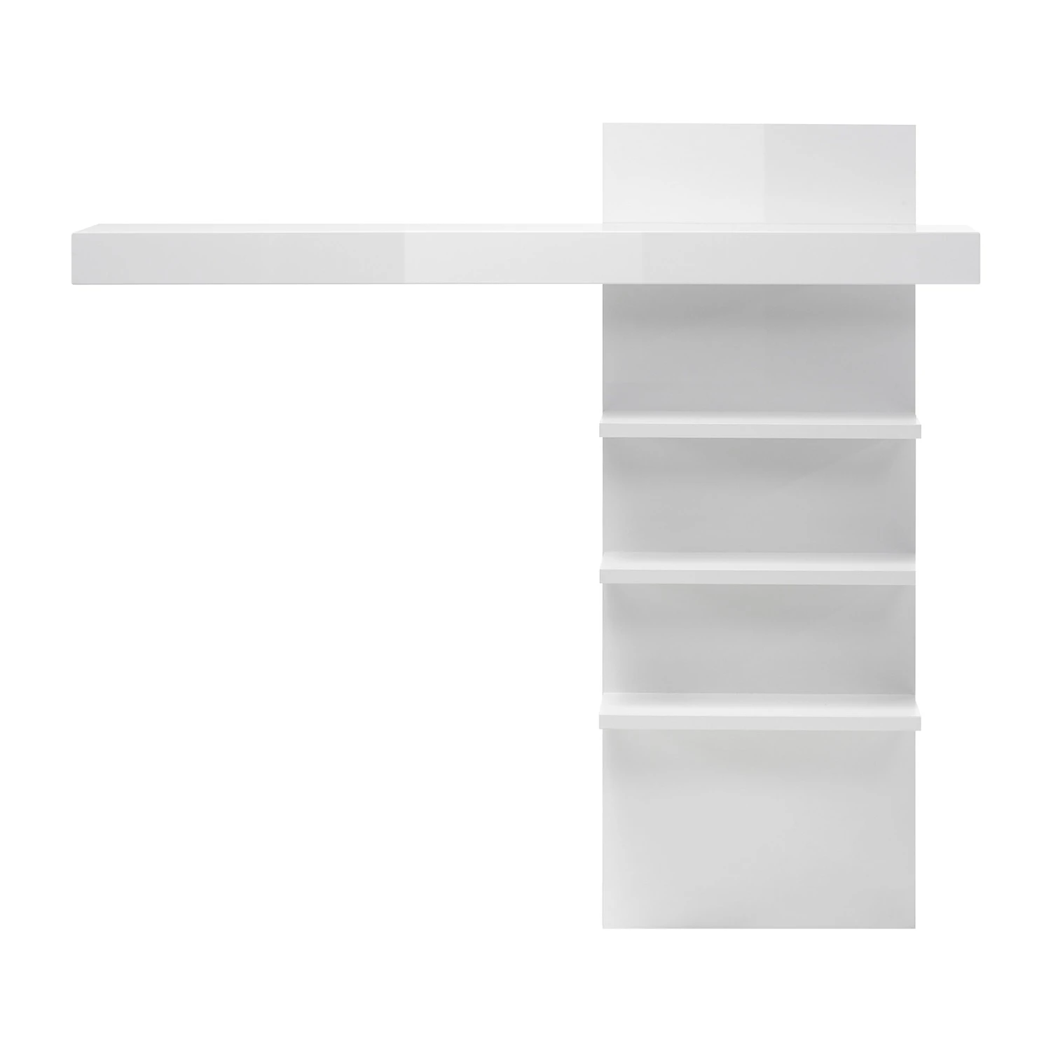 Loftscape Étagère pour meuble TV Cape Ann - Blanc brillant – Image 4