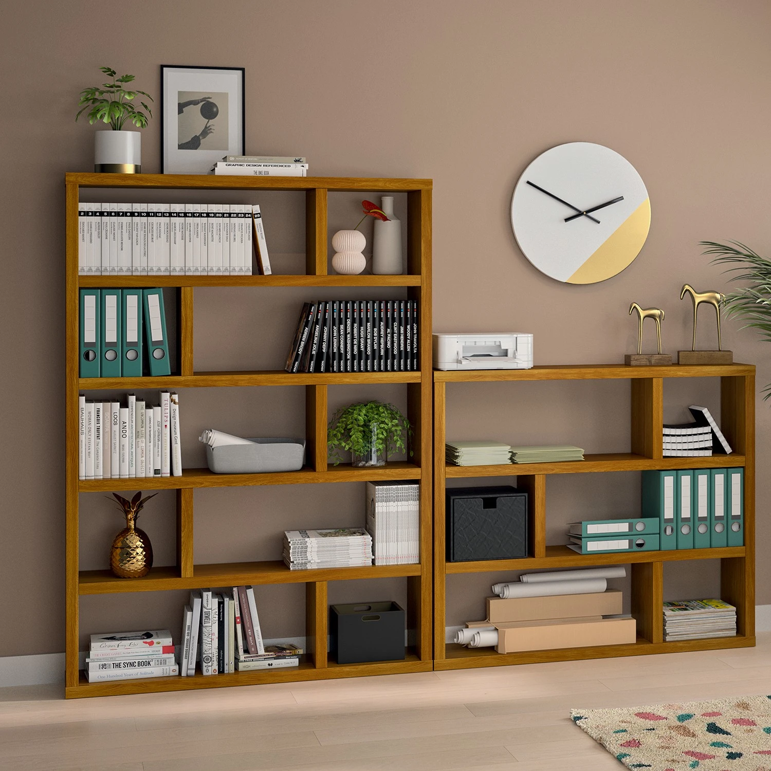 Temahome Étagère Dublin - Imitation béton - Mukali - Hauteur : 173 cm – Image 3