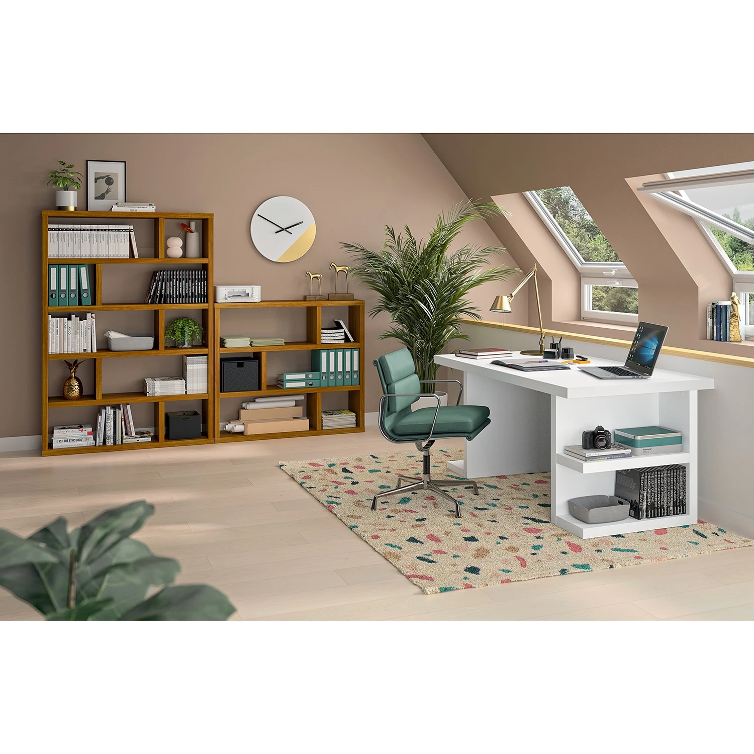 Temahome Étagère Dublin - Imitation béton - Mukali - Hauteur : 173 cm – Image 4