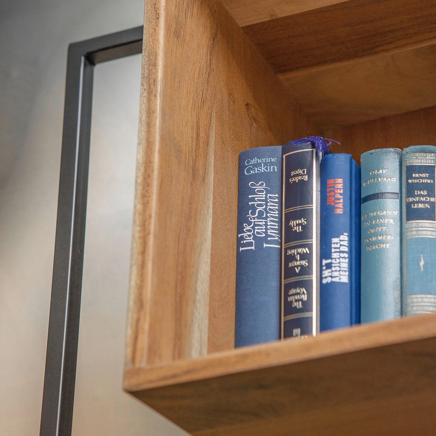 Red Living Étagère murale Fenay - Acacia massif / Métal - Acacia / Noir – Image 7