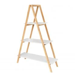 Mørteens Étagère Tondern - Bambou massif - Blanc / Bambou