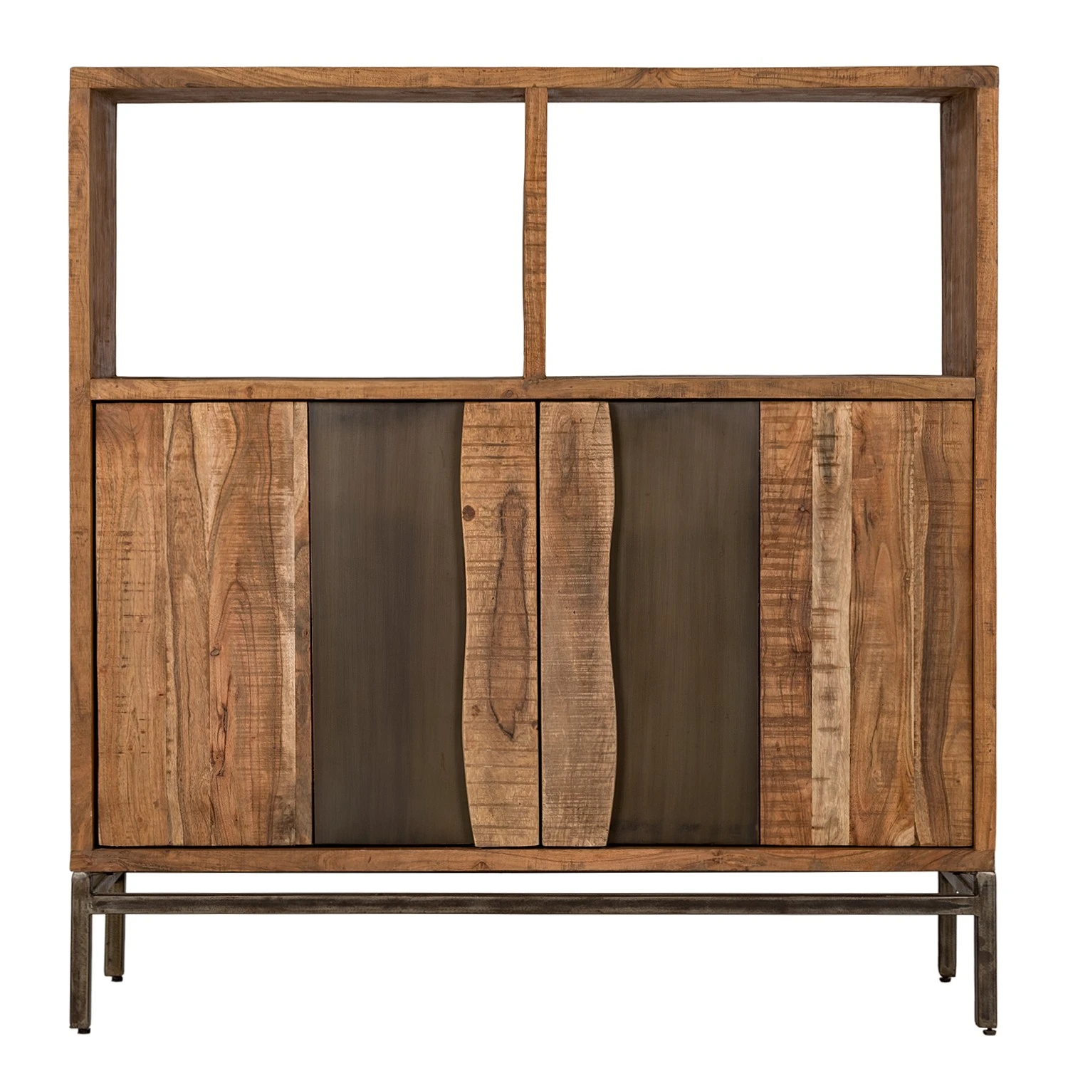 Ars manufacti Armoire de bureau Domme - Acacia massif / Fer - Acacia / Anthracite – Image 10