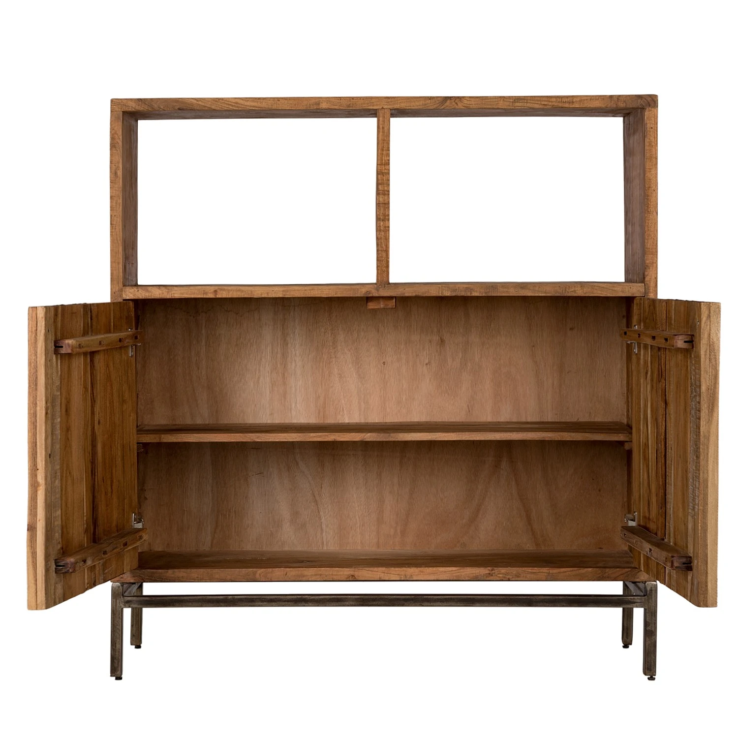 Ars manufacti Armoire de bureau Domme - Acacia massif / Fer - Acacia / Anthracite – Image 12