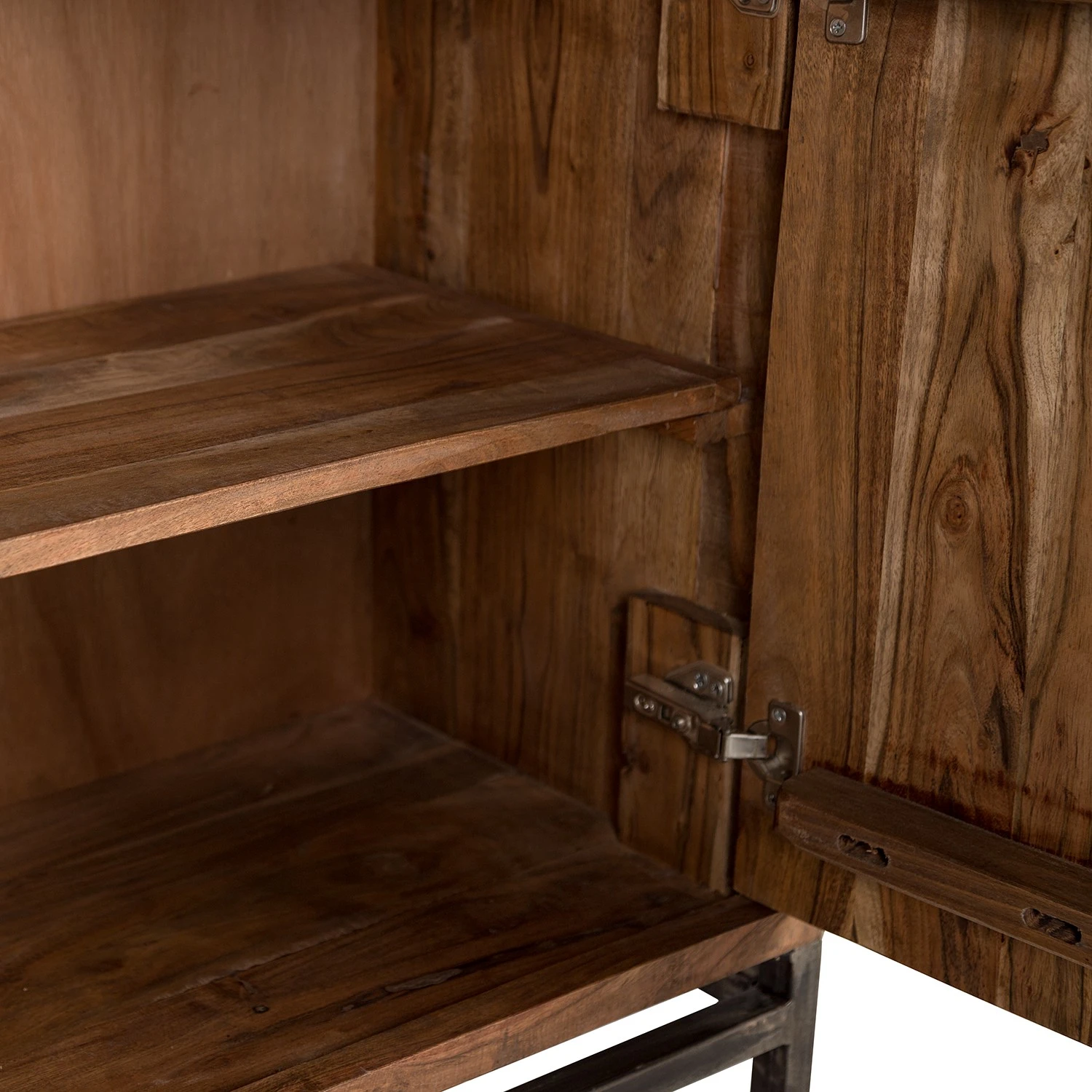 Ars manufacti Armoire de bureau Domme - Acacia massif / Fer - Acacia / Anthracite – Image 17