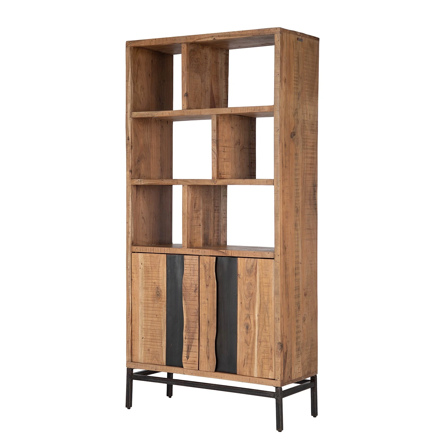 Ars manufacti Étagère de bureau Domme - Acacia massif / Fer - Acacia / Anthracite