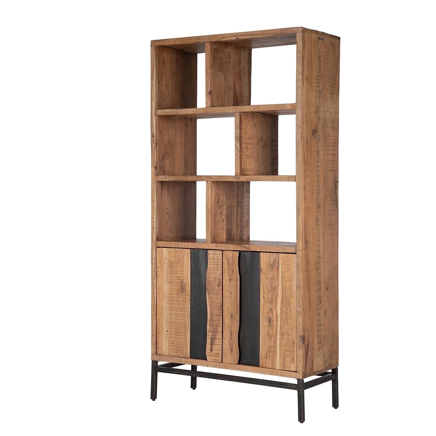 Ars manufacti Étagère de bureau Domme - Acacia massif / Fer - Acacia / Anthracite – Image 11