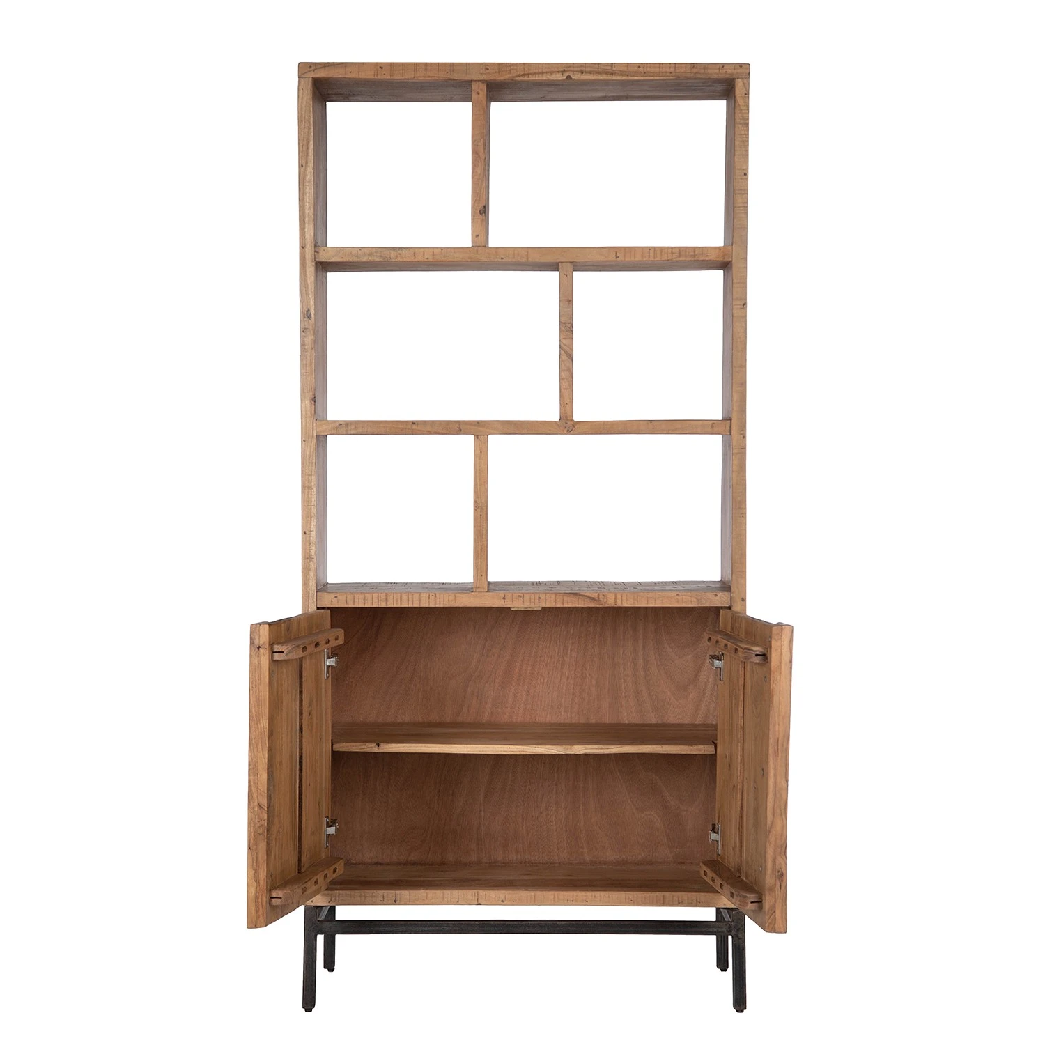 Ars manufacti Étagère de bureau Domme - Acacia massif / Fer - Acacia / Anthracite – Image 12