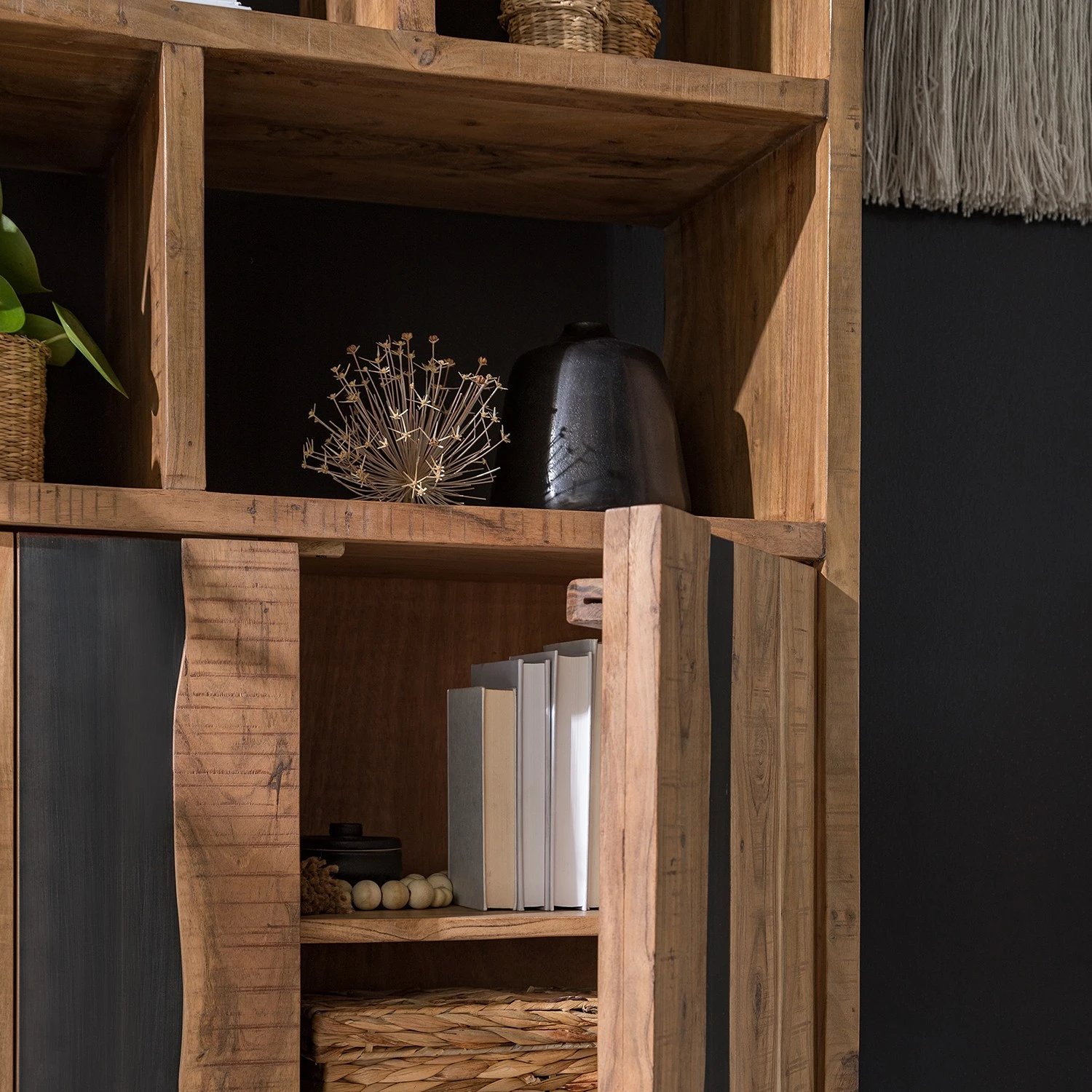 Ars manufacti Étagère de bureau Domme - Acacia massif / Fer - Acacia / Anthracite – Image 4