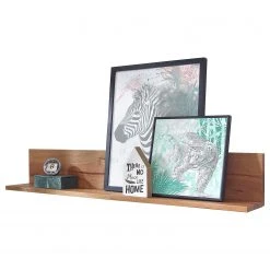 Naturoo Tablette murale Gerville - Chêne sauvage massif / Métal - Chêne sauvage / Anthracite - Largeur : 115 cm