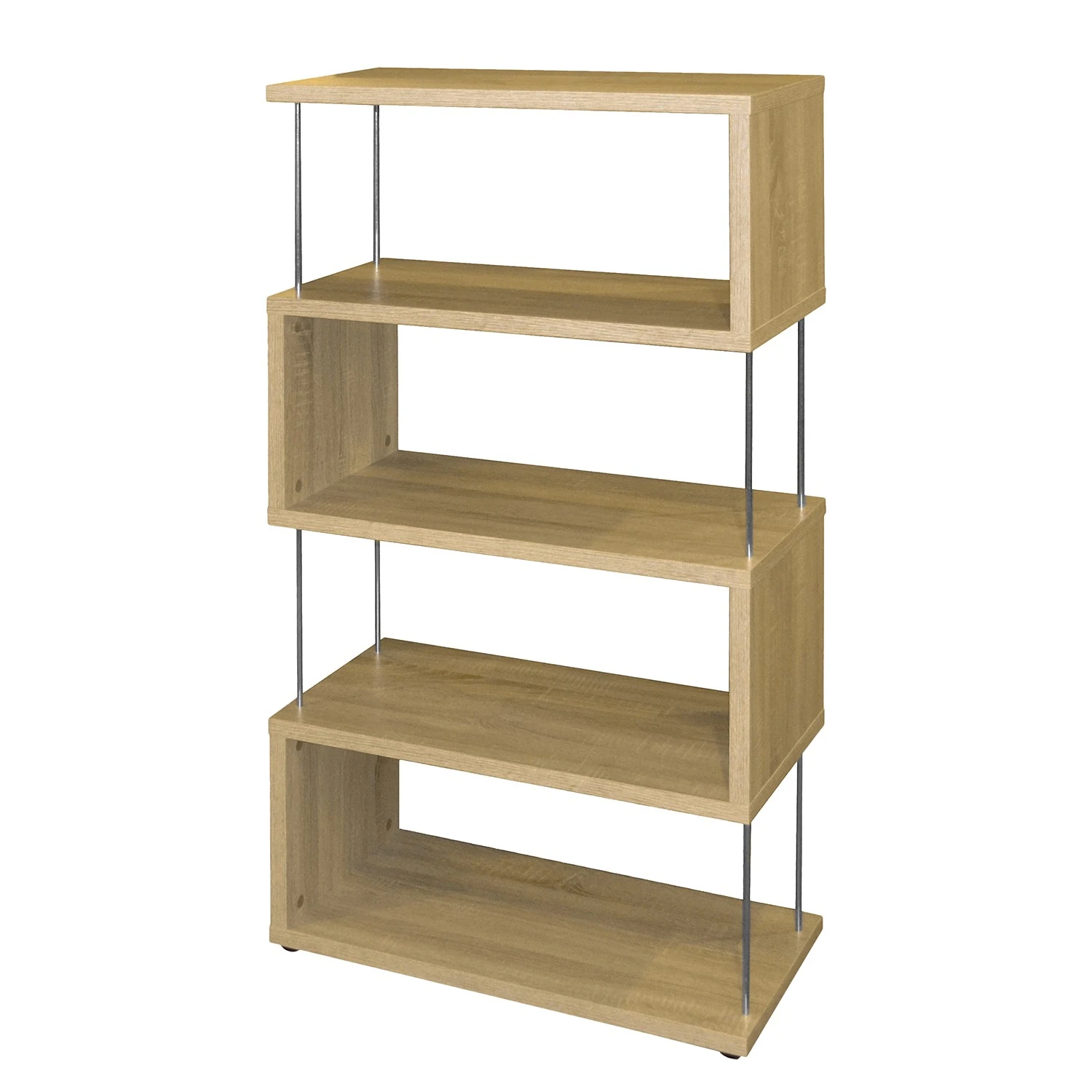 Furnitive Étagère Ault III - Imitation chêne brut de sciage - Largeur : 66 cm