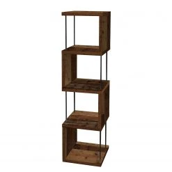 Furnitive Étagère Ault IV - Imitation chêne foncé - Largeur : 33 cm