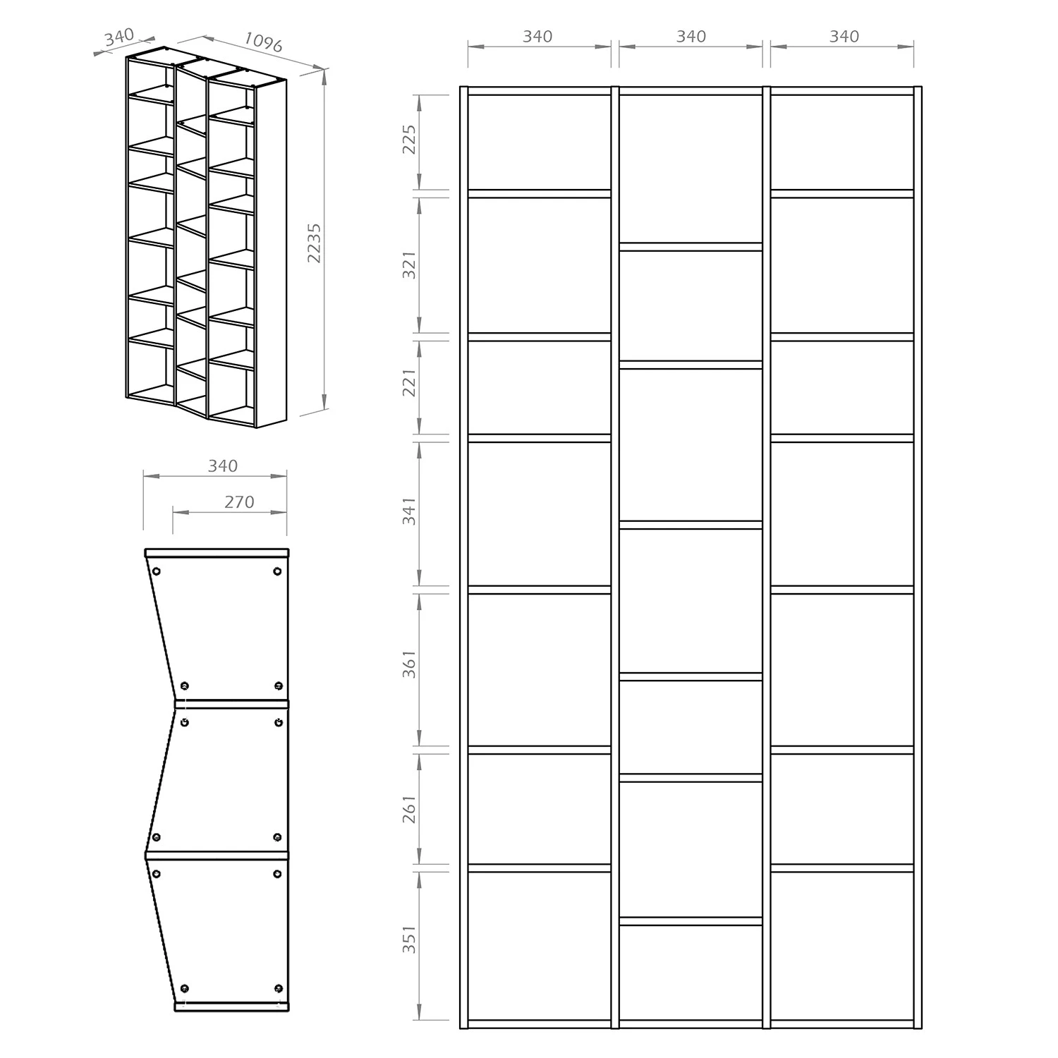 Temahome Étagère Maze IV - Gris sable – Image 9