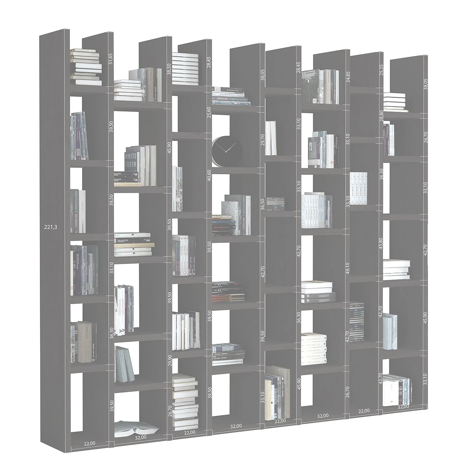 Loftscape Étagère Emporior XI - Imitation chêne marron-noir – Image 2