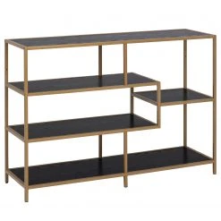 Red Living Étagère Coogee II - Noir / Doré