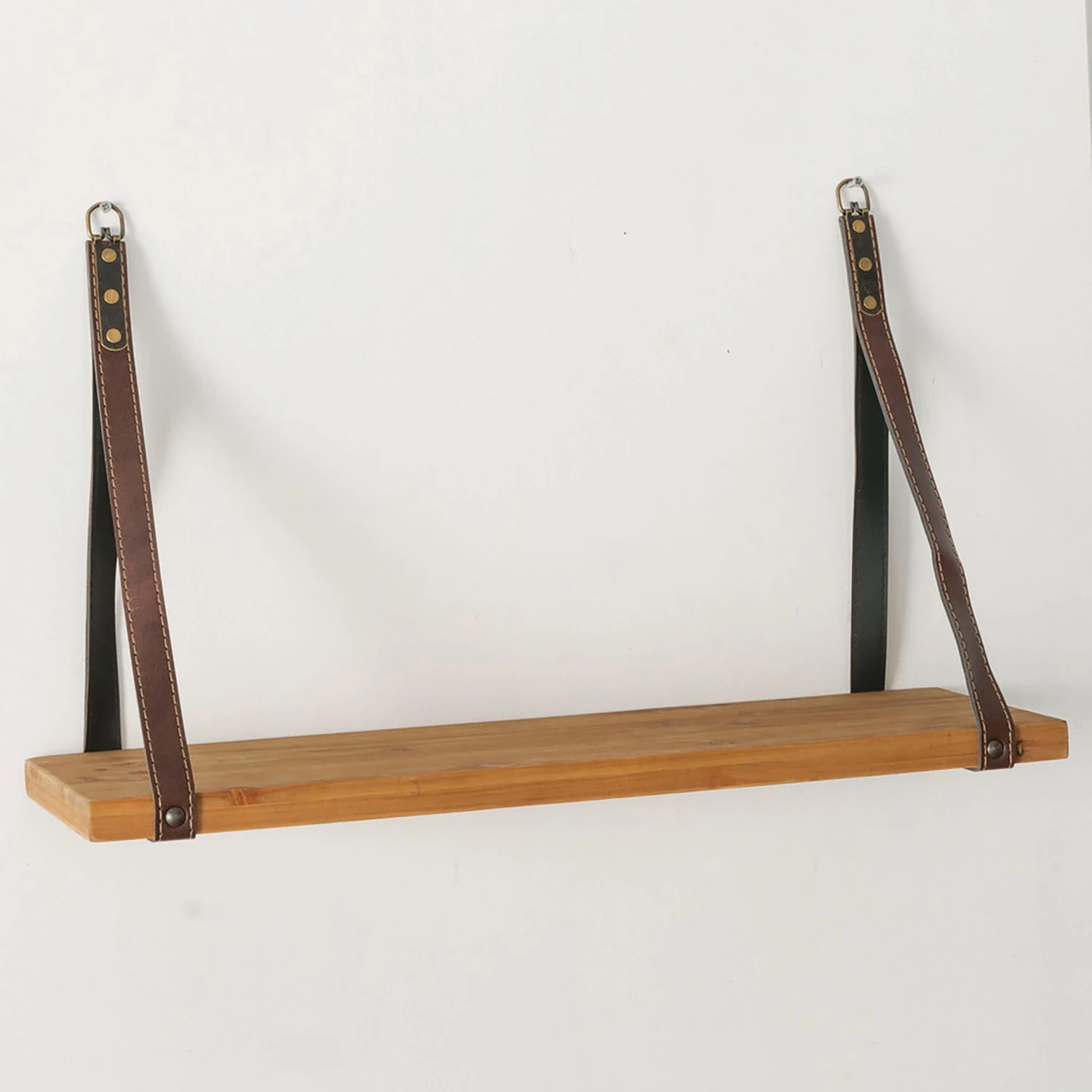 Boltze Étagère murale Kimba (lot de 2) - Sapin massif - Marron – Image 3