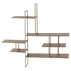 Red Living Étagère murale Zeist - Métal - Doré vieilli